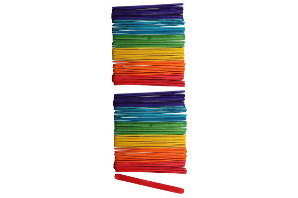 GLOREX Bastelhölzer 10x114mm 62200911 assortiert 100 Stück