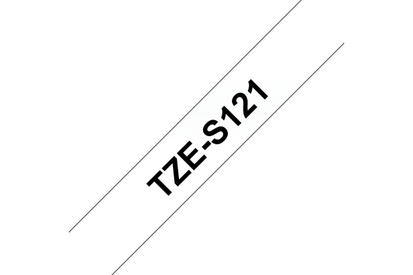 PTOUCH Band, strong/adh. schwarz/klar TZe-S121 PT-300 9 mm