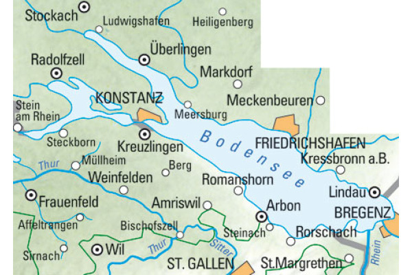 KÜMMERLY Wanderkarte 325902202 Bodensee 1:60'000