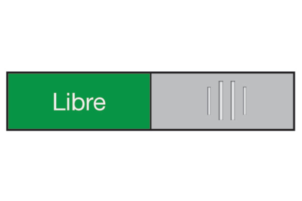 BEREC Türschild 27,4x102mm 314.082 Alu, Libre-Occupé