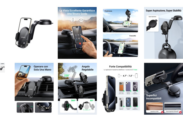 UGREEN Phonemount Waterfall-Shaped 20473 Suction Cup