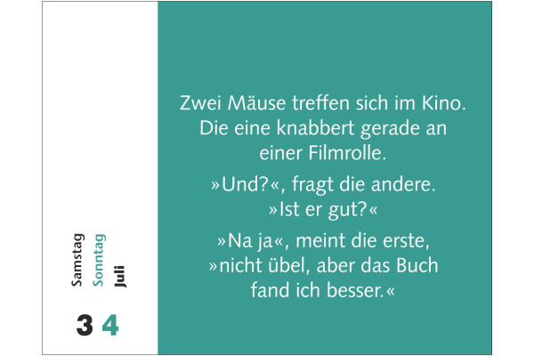HARENBERG Abreisskalender 2027 331001227 Witzirin DE 14x11cm