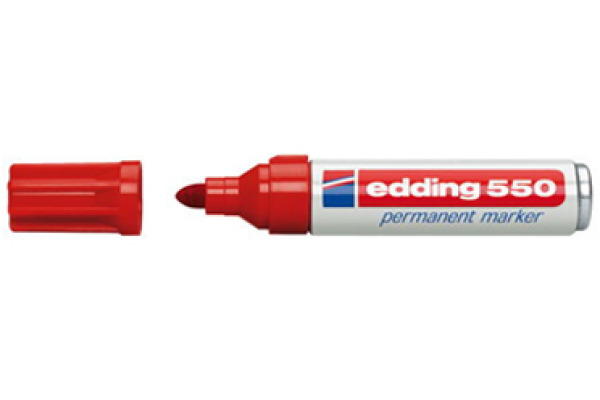EDDING Permanent Marker 550 3-4mm 550-2 rot