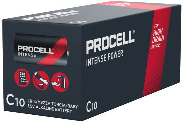 DURACELL Batterie PROCELL 8100mAh PC1400 C, LR14, 1.5V 10 Stück