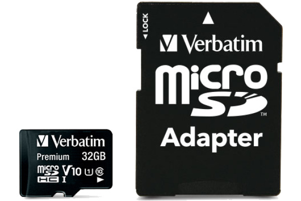 VERBATIM Micro SDHC Card 32GB 44083 with Adapter Class 10