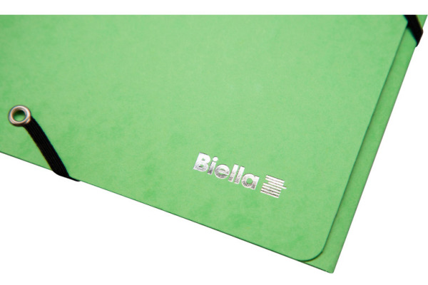 BIELLA Gummibandmappe A4 17840131U hellgrün, 355gm2 200 Bl.