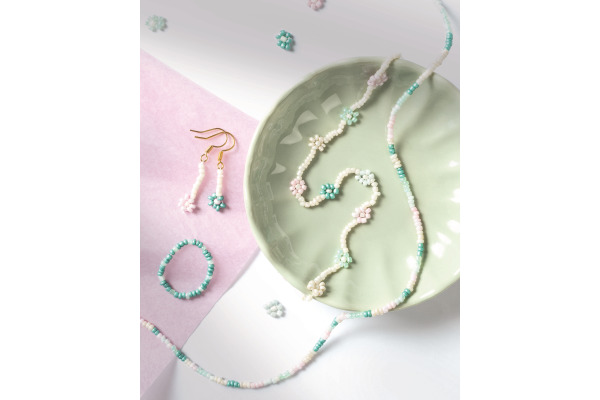 FOLIA Rocailles-Perlen-Set 12908 Pastell