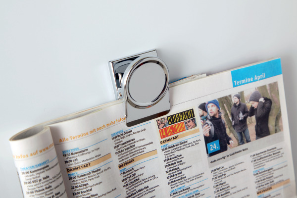 MAGNETOP. Klippmagnet silber 16670 klein, 35mm 3 Stk.