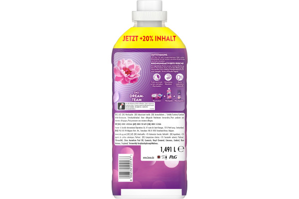 LENOR Weichspülmittel 972438 Amethyst Blütentraum 1.491lt