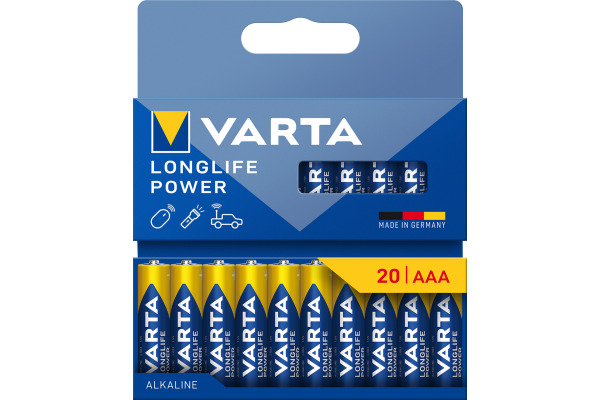 VARTA Batterie Longlife Power 4903121720 AAA/LR03, 20 Stück