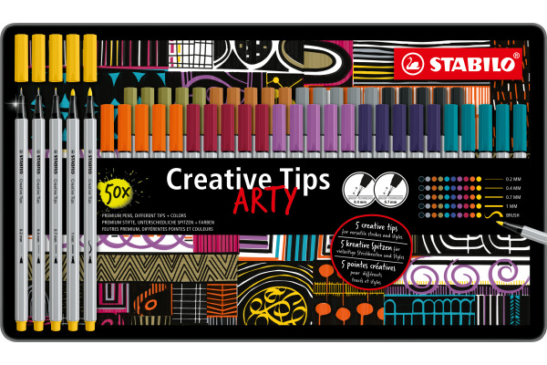 STABILO Kreativset Tips Arty 89/50-6-2 Urban 50 Stück