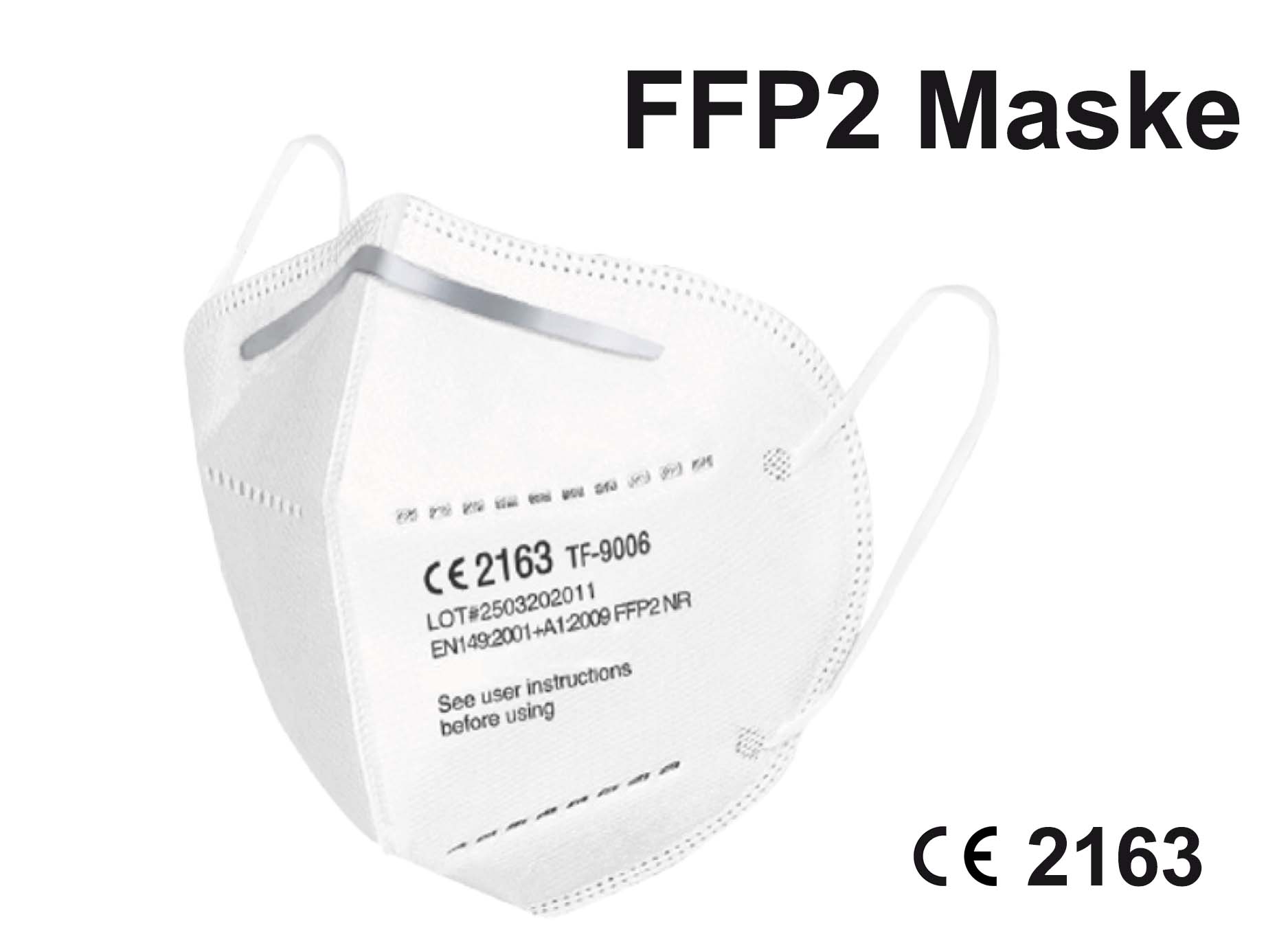 Feinstaubmasken FFP2 ohne Ausatmungsventil EN149:2001 + A1:2009