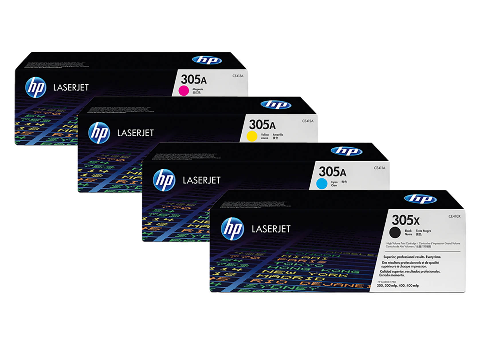 Original HP 305X / CE410X SET Multipack / Set mit allen vier Farben