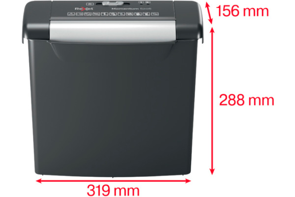 REXEL Aktenvernichter Momentum 2104568EU S206, P-2, 9lt