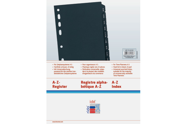 RIDOIDE Timing 1 Adress/Tel.Reg. 7065812 A-Z 12-teilig 16.2x21.6cm