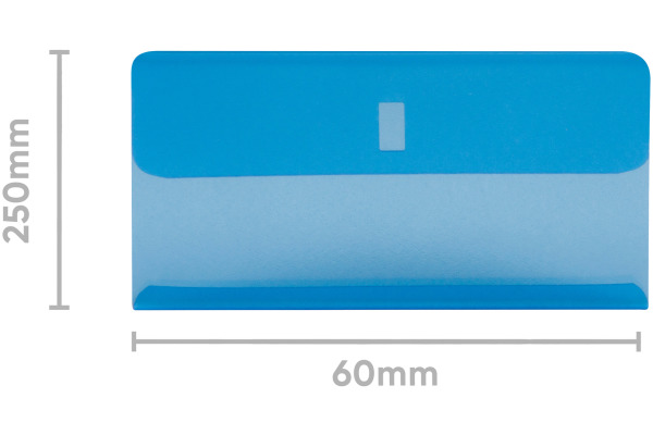 BIELLA Klarsichthülsen 60x30mm 27360205U blau 25 Stück