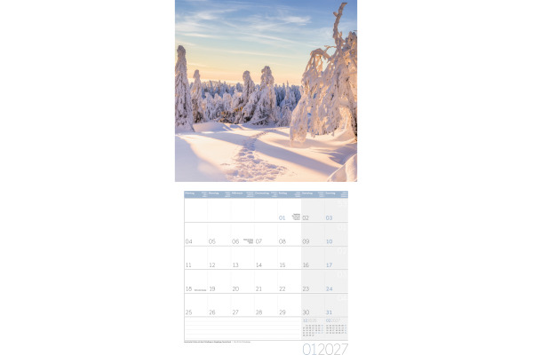 ACKERMANN Bildkalender 2027 4704 Traumpfade ML 30x30cm