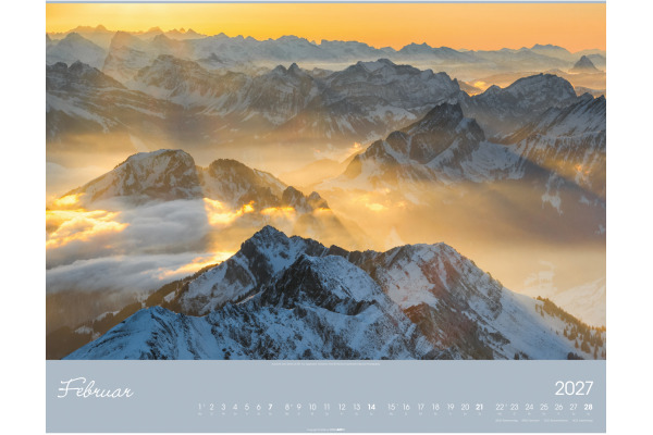 WEINGARTE Bildkalender 2027 331219227 Alpen im Licht DE 55x46cm