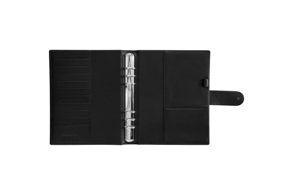 SUCCES A5 Ringbuch Nappa schwarz 84746102U mit Lasche ø25mm
