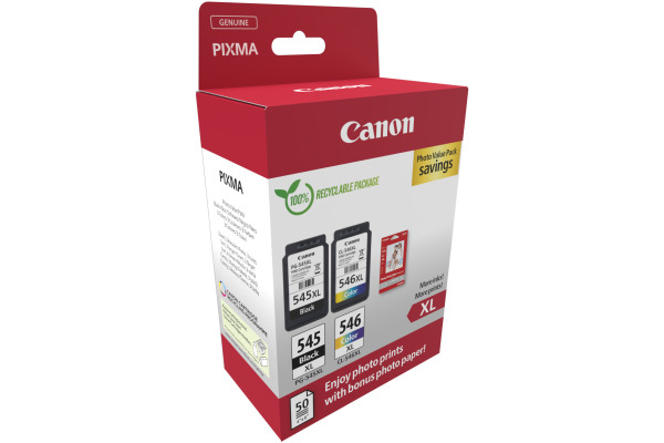 CANON Photo ValuePack XL schw./color PGCL545/6 PIXMA iP2850 GP-501 50Bl.