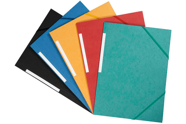 BIELLA Gummibandmappe A4 17840002U schwarz, 590gm2 220 Bl.