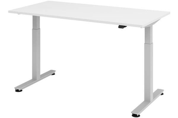 APOLLO Bürotisch ONE 160x80cm VXMST16/W weiss/silber, elektrisch