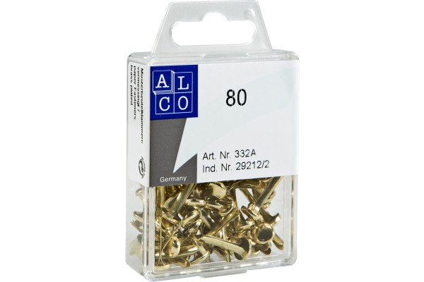 ALCO Musterbeutel-Klammern 3/17 mm 332A Messing 80 Stück