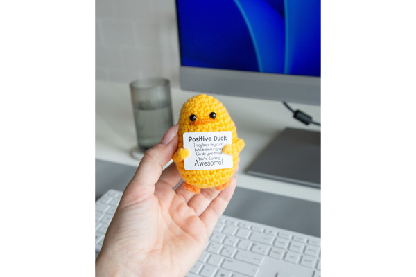 I AM CREA Positive Duck 8cm 1000-1458 gelb