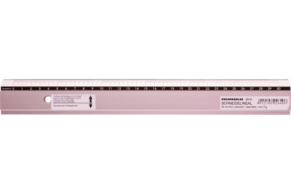 RUMOLD Zeichen-Schneidelineal 30cm 663/30 Alu