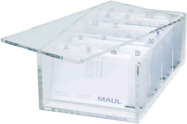 MAUL Visitenkartenbox Acryl 1956305 glasklar