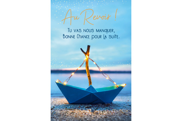 ABC Abschiedskarte FR B6 53218 Papierschiffchen