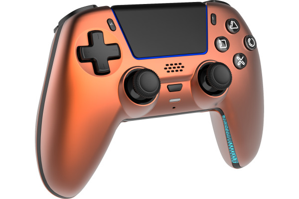 DELTACO Wireless Controller PS5 GAM-199-O with charging dock, Orange