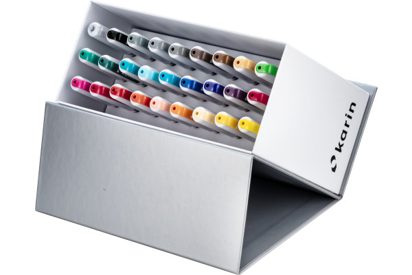 KARIN Real Brush Pen Pro 0.4mm 31C9 Mini Box, 1 Blender 26 Stück