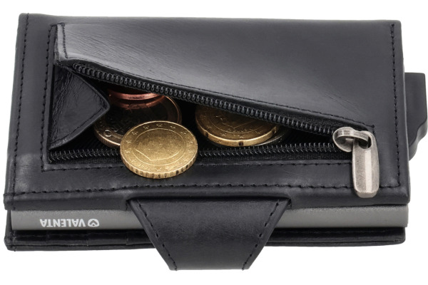 VALENTA Card Case Plus Wallet Luxe 588447 Black