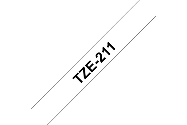 PTOUCH Band, laminiert schwarz/weiss TZe-211 PT-1280VP 6 mm