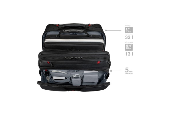 WENGER Notebook Trolley Patriot 600662 Trolley 17, Bag 15.4 Zoll