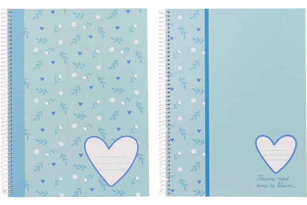 ANCOR Spiralbuch Hardcover A4 117813 B'LOG SWEET BLUE,liniert 80B.