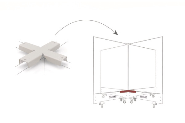 MAGNETOP. Top-Connector quad 1146095 weiss, für Infinity Wall