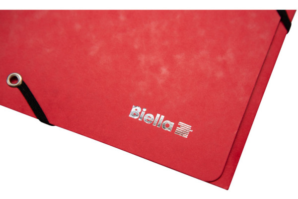 BIELLA Gummibandmappe A4 17840145U rot, 355gm2 200 Bl.