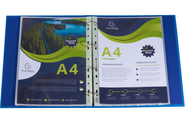 EXACOMPTA Zeigetaschen PP Rec 60my A4 5320E transparent genarbt 100 Stück