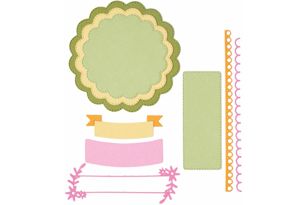 SIZZIX Stanzformen 666801 Scalloped Circles 9 Stk.