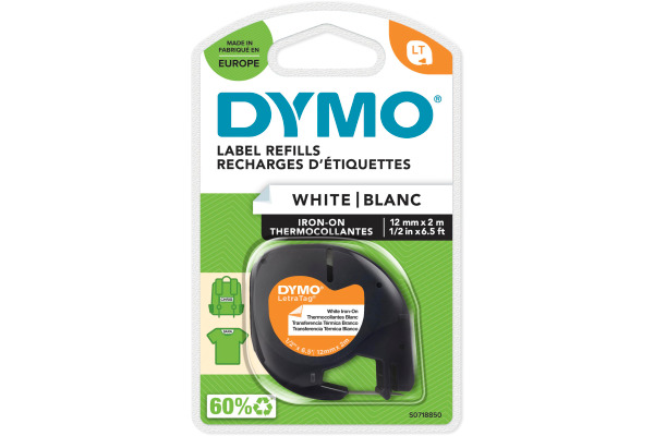 DYMO Schriftband LetraTag 12mmx2m S0718850 weiss, bügelbar