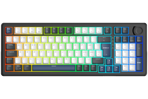 DELTACO Mech. Keyboard Gasket DK490 GAM-206-C PBT keycaps,Hot-swap,Bl. CH