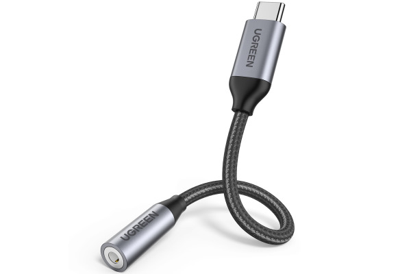 UGREEN USB-C to 3.5mm headphone 30632 jack adapter 10cm, Grey