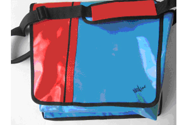 BÜROLINE Umhängetasche 38x35x10cm 900680 blau/rot