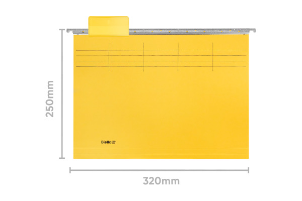 BIELLA Register-Hängemappen-Set A4 27143020U gelb 32x25cm 10 Stück