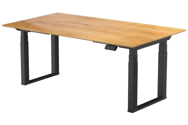 CONTINI Bürotisch ET223Q 180x80cm 109451 Eiche/schwarz