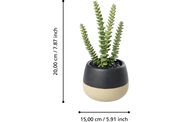 EGLO Kunstpflanze 20cm 428494 grün, im Topf