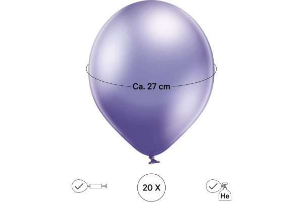 I AM CREA Ballons Metallic Mix 27cm 6010.83 lavendel 20 Stück