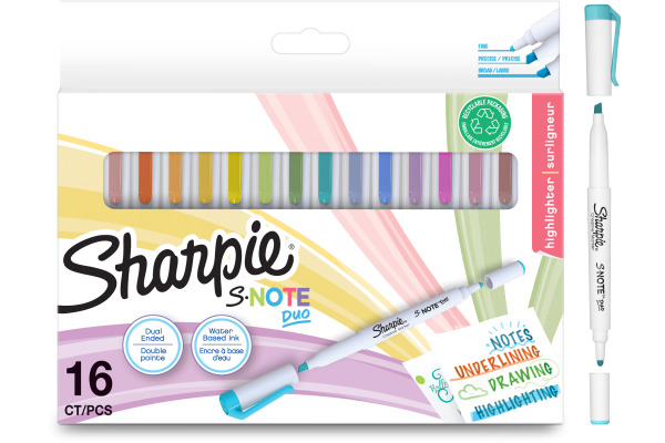 SHARPIE Textmarker S-Note DUO 2182115 16 Stück